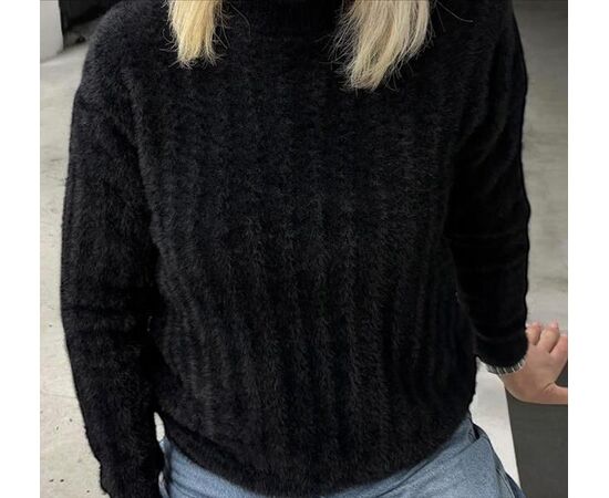 Свитер женский 24028 black р.46-50 "PULSE" недорого оптом от прямого поставщика Фотография Свитер женский 24028 black р.46-50 "PULSE" недорого оптом от прямого поставщика