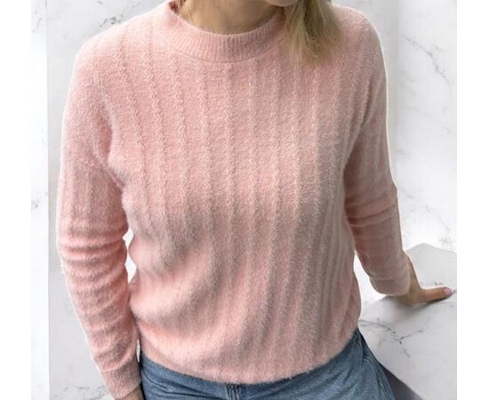 Свитер женский 24028 peach р.46-50 "PULSE" недорого оптом от прямого поставщика Фотография Свитер женский 24028 peach р.46-50 "PULSE" недорого оптом от прямого поставщика