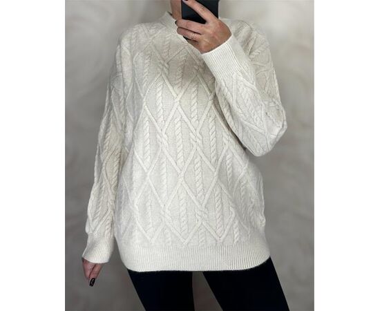 Свитер женский 26404 milk р.48-54 "PULSE" недорого оптом от прямого поставщика Фотография Свитер женский 26404 milk р.48-54 "PULSE" недорого оптом от прямого поставщика