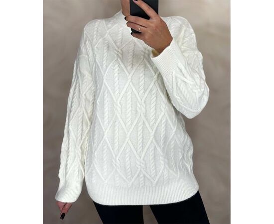 Свитер женский 26404 white р.48-54 "PULSE" недорого оптом от прямого поставщика Фотография Свитер женский 26404 white р.48-54 "PULSE" недорого оптом от прямого поставщика