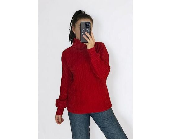 Свитер женский 26412 red р.48-52 "PULSE" недорого оптом от прямого поставщика Фотография Свитер женский 26412 red р.48-52 "PULSE" недорого оптом от прямого поставщика