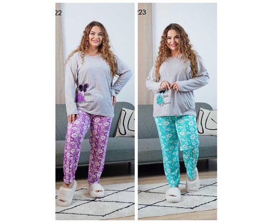 Піжама жіноча 130222 l.blue р.L-4XL "Vehuiah" недорого оптом від прямого постачальника Піжама жіноча 130222 l.blue р.L-4XL "Vehuiah" недорого оптом від прямого постачальника