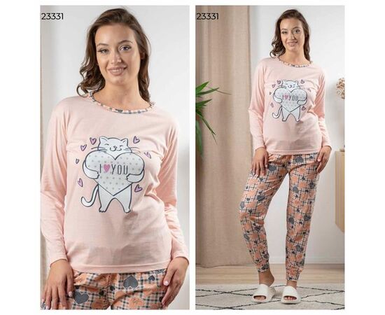 Пижама женская 23331 beige р.S-2XL "Vehuiah" недорого оптом от прямого поставщика Фотография Пижама женская 23331 beige р.S-2XL "Vehuiah" недорого оптом от прямого поставщика