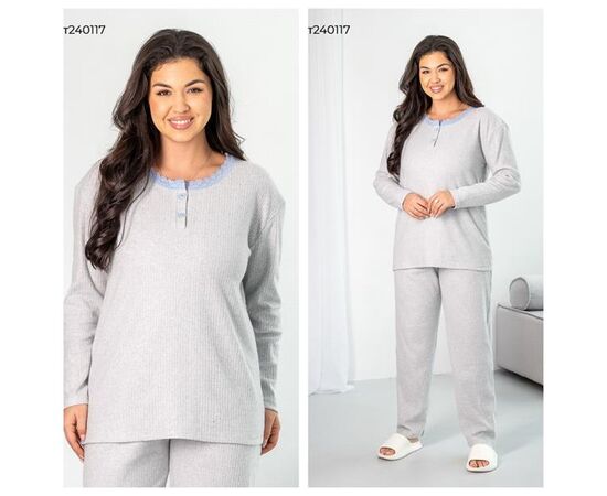 Піжама жіноча 240117 l.blue р.XL-3XL "Vehuiah" недорого оптом від прямого постачальника Піжама жіноча 240117 l.blue р.XL-3XL "Vehuiah" недорого оптом від прямого постачальника