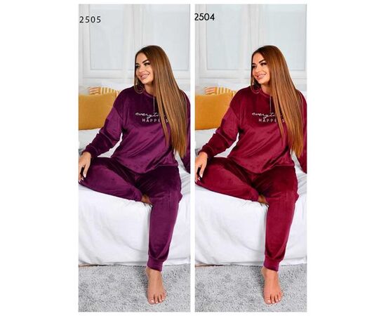 Пижама тёплая женская 242505 purple р.2XL-5XL "Vehuiah" недорого оптом от прямого поставщика Фотография Пижама тёплая женская 242505 purple р.2XL-5XL "Vehuiah" недорого оптом от прямого поставщика