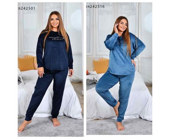 Піжама тепла жіноча 242516 l.blue р.2XL-5XL "Vehuiah" недорого оптом від прямого постачальника Піжама тепла жіноча 242516 l.blue р.2XL-5XL "Vehuiah" недорого оптом від прямого постачальника