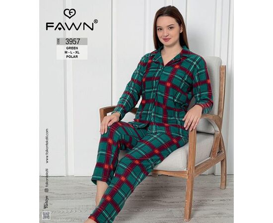 Пижама тёплая женская 3957 green р.M-XL "Vehuiah" недорого оптом от прямого поставщика Фотография Пижама тёплая женская 3957 green р.M-XL "Vehuiah" недорого оптом от прямого поставщика