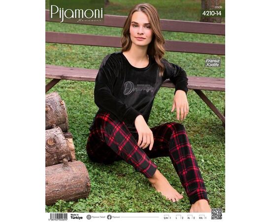 Пижама женская 4210-14 black р.S-2XL "Vehuiah" недорого оптом от прямого поставщика Фотография Пижама женская 4210-14 black р.S-2XL "Vehuiah" недорого оптом от прямого поставщика