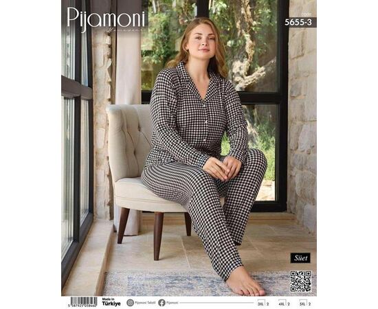 Піжама жіноча 5655-3 black р.3XL-5XL "Vehuiah" недорого оптом від прямого постачальника Піжама жіноча 5655-3 black р.3XL-5XL "Vehuiah" недорого оптом від прямого постачальника