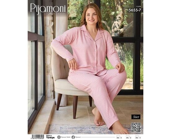 Пижама женская 5655-7 pink р.3XL-5XL "Vehuiah" недорого оптом от прямого поставщика Фотография Пижама женская 5655-7 pink р.3XL-5XL "Vehuiah" недорого оптом от прямого поставщика