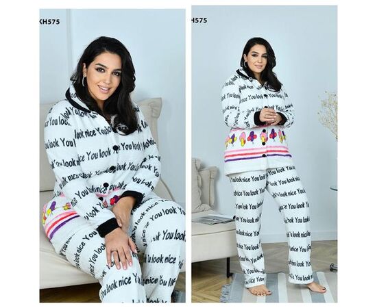 Пижама женская 575 white р.S-XL "Vehuiah" недорого оптом от прямого поставщика Фотография Пижама женская 575 white р.S-XL "Vehuiah" недорого оптом от прямого поставщика