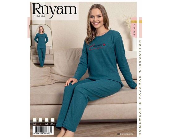 Пижама женская 7327 blue р.M-2XL "Vehuiah" недорого оптом от прямого поставщика Фотография Пижама женская 7327 blue р.M-2XL "Vehuiah" недорого оптом от прямого поставщика