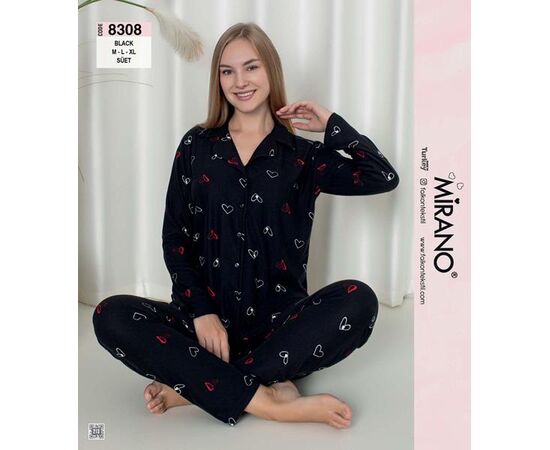 Пижама женская 8380 black р.M-XL "Vehuiah" недорого оптом от прямого поставщика Фотография Пижама женская 8380 black р.M-XL "Vehuiah" недорого оптом от прямого поставщика