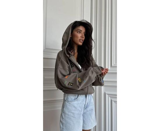 Кофта спортивная женская тёплая 1147-1 d.grey р.48-58 "FEMZONE" недорого оптом от прямого поставщика Фотография Кофта спортивная женская тёплая 1147-1 d.grey р.48-58 "FEMZONE" недорого оптом от прямого поставщика