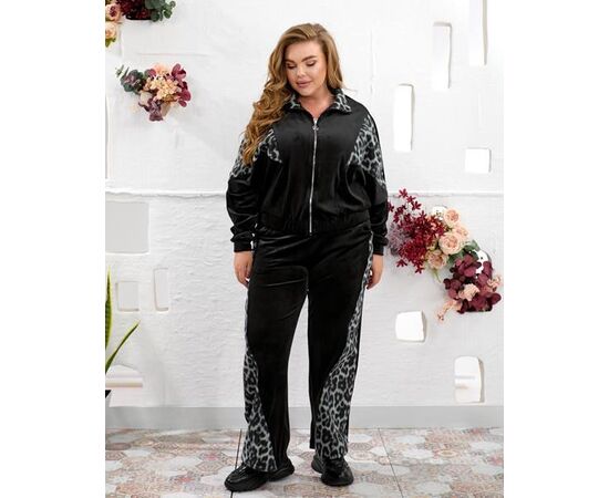 Костюм спортивный женский тёплый 936 black-grey р.48-62 "Seven Zikina" недорого оптом от прямого поставщика Фотография Костюм спортивный женский тёплый 936 black-grey р.48-62 "Seven Zikina" недорого оптом от прямого поставщика