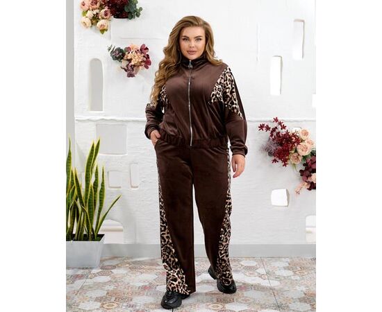 Костюм спортивный женский тёплый 936 brown р.48-62 "Seven Zikina" недорого оптом от прямого поставщика Фотография Костюм спортивный женский тёплый 936 brown р.48-62 "Seven Zikina" недорого оптом от прямого поставщика