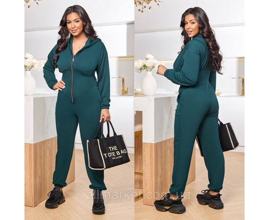 Комбінезон жіночий на блискавці рубчик (46-60) "LADA" недорогий від прямого постачальника, зображення 2