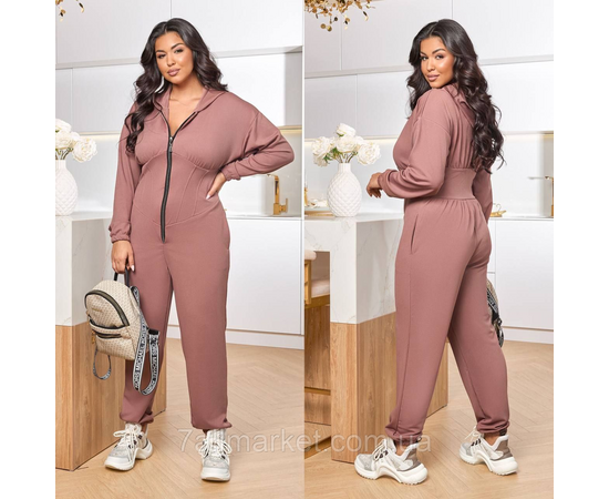 Комбінезон жіночий на блискавці рубчик (46-60) "LADA" недорогий від прямого постачальника, зображення 2