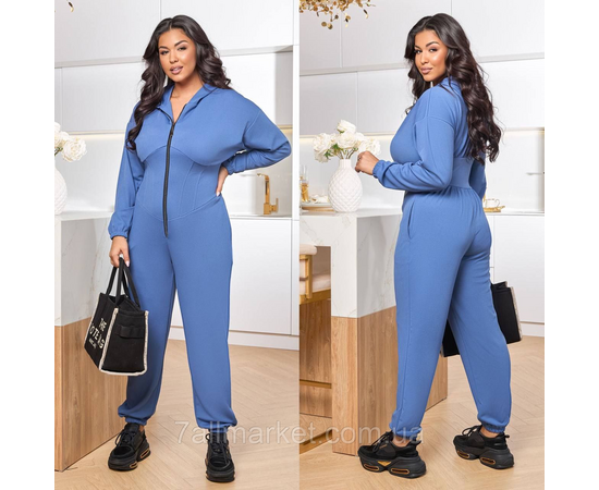 Комбінезон жіночий на блискавці рубчик (46-60) "LADA" недорогий від прямого постачальника, зображення 2