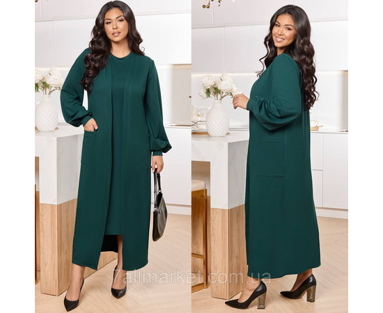 Костюм 2-ка жіночий стильний рубчик розміри: 46-60 "LADA" недорого від прямого постачальника, зображення 2