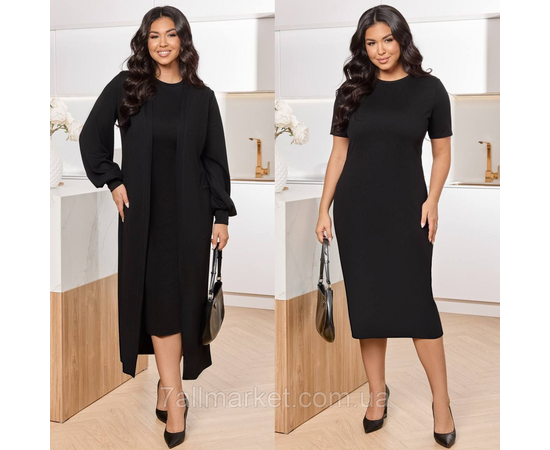 Фотография Костюм 2-ка женский  стильный рубчик размеры: 46-60 "LADA" недорого от прямого поставщика, изображение 2