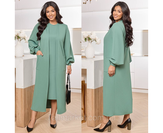 Фотография Костюм 2-ка женский  стильный рубчик размеры: 46-60 "LADA" недорого от прямого поставщика, изображение 2