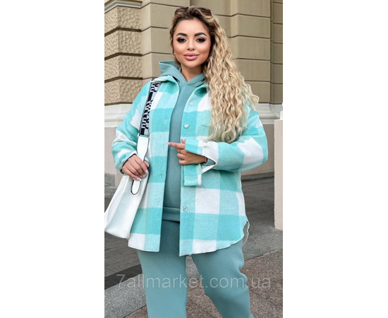 Сорочка жіноча кашемірова з капюшоном розміри 46-60 "LADA" недорого від прямого постачальника, зображення 2