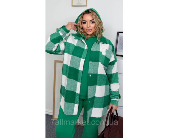 Сорочка жіноча кашемірова з капюшоном розміри 46-60 "LADA" недорого від прямого постачальника, зображення 2