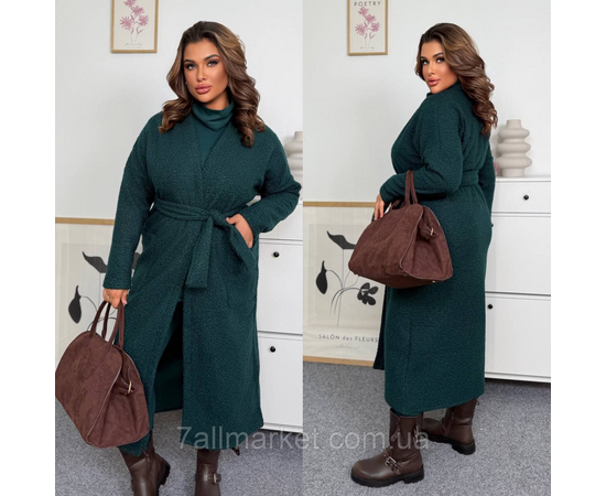 Кардиган-пальто жіночий еко-барашок на флісі 46-60 "LADA" недорого від прямого постачальника, зображення 2