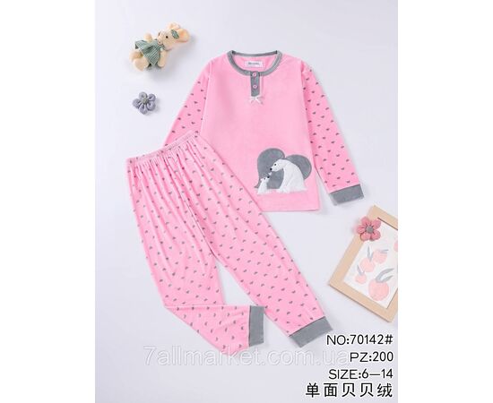 Піжама підліткова на дівчинку розміри 6-14"FLOWER" недорого від прямого постачальника Піжама підліткова на дівчинку розміри 6-14"FLOWER" недорого від прямого постачальника