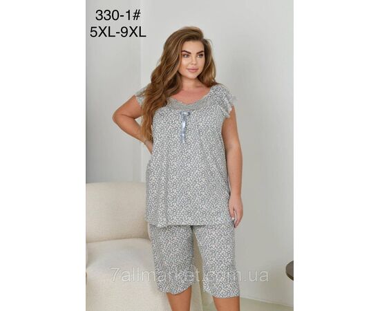 Пижама женская молодёжная/батал р-ры 5XL-9XL "FLOWER" купить недорого от прямого поставщик Фотография Пижама женская молодёжная/батал р-ры 5XL-9XL "FLOWER" купить недорого от прямого поставщик