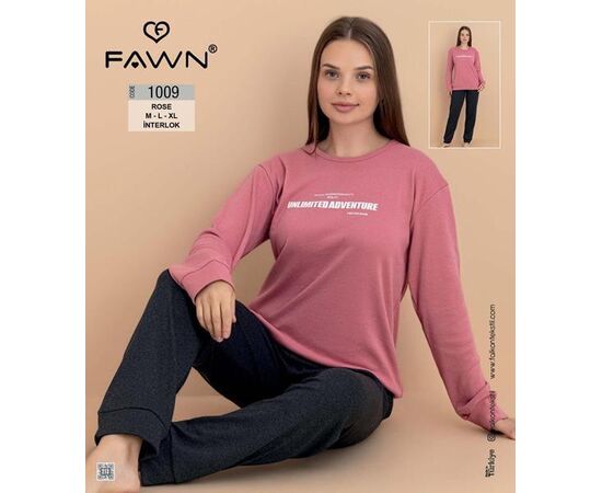 Пижама женская 1009 powder р.M-XL "DONELLA" недорого оптом от прямого поставщика Фотография Пижама женская 1009 powder р.M-XL "DONELLA" недорого оптом от прямого поставщика