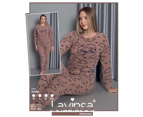 Пижама женская 20564 brown р.M-2XL "DONELLA" недорого оптом от прямого поставщика Фотография Пижама женская 20564 brown р.M-2XL "DONELLA" недорого оптом от прямого поставщика