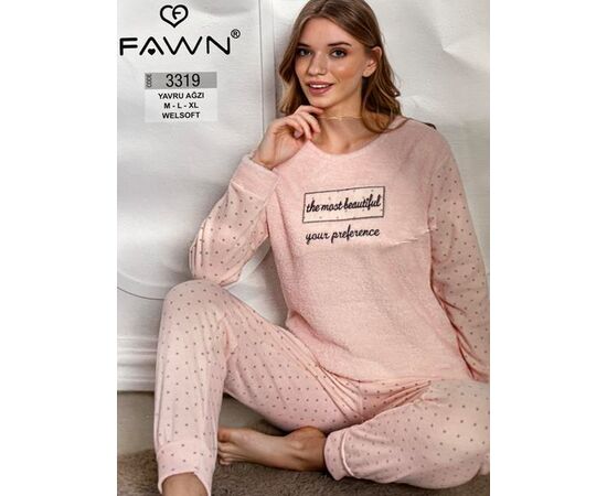 Пижама тёплая женская 3319 beige р.S-XL "DONELLA" недорого оптом от прямого поставщика Фотография Пижама тёплая женская 3319 beige р.S-XL "DONELLA" недорого оптом от прямого поставщика