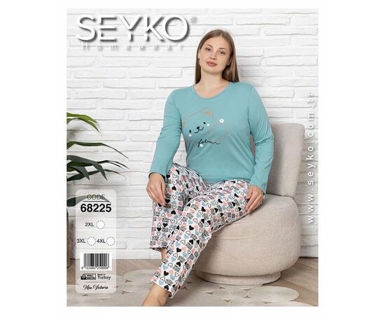 Піжама жіноча 68225 l.blue р.2XL-4XL "DONELLA" недорого оптом від прямого постачальника Піжама жіноча 68225 l.blue р.2XL-4XL "DONELLA" недорого оптом від прямого постачальника