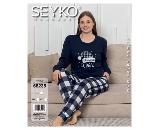 Пижама женская 68235 navy р.2XL-4XL "DONELLA" недорого оптом от прямого поставщика Фотография Пижама женская 68235 navy р.2XL-4XL "DONELLA" недорого оптом от прямого поставщика