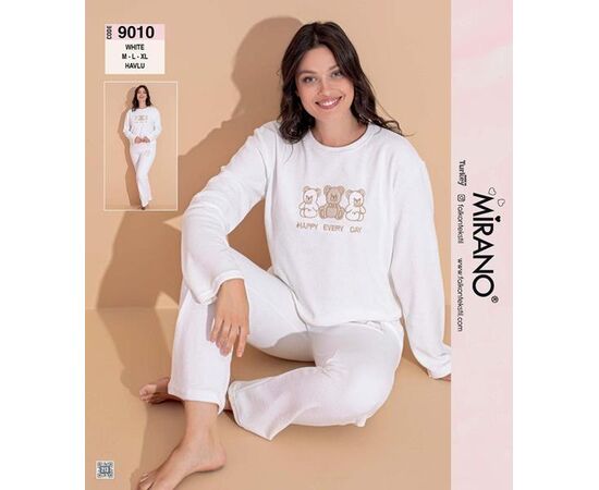 Піжама тепла жіноча 9010 white р.M-XL "DONELLA" недорого оптом від прямого постачальника Піжама тепла жіноча 9010 white р.M-XL "DONELLA" недорого оптом від прямого постачальника