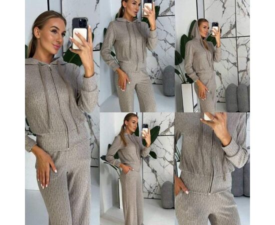 Костюм спортивный женский тёплый 1535 beige р.42-48 "BONJOUR" недорого оптом от прямого поставщика Фотография Костюм спортивный женский тёплый 1535 beige р.42-48 "BONJOUR" недорого оптом от прямого поставщика