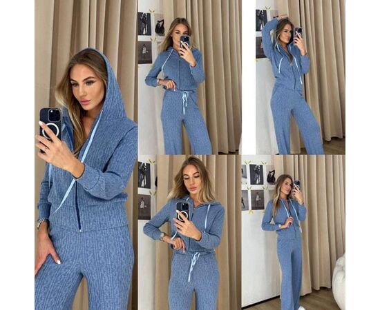 Костюм спортивный женский тёплый 1535 blue р.42-48 "BONJOUR" недорого оптом от прямого поставщика Фотография Костюм спортивный женский тёплый 1535 blue р.42-48 "BONJOUR" недорого оптом от прямого поставщика