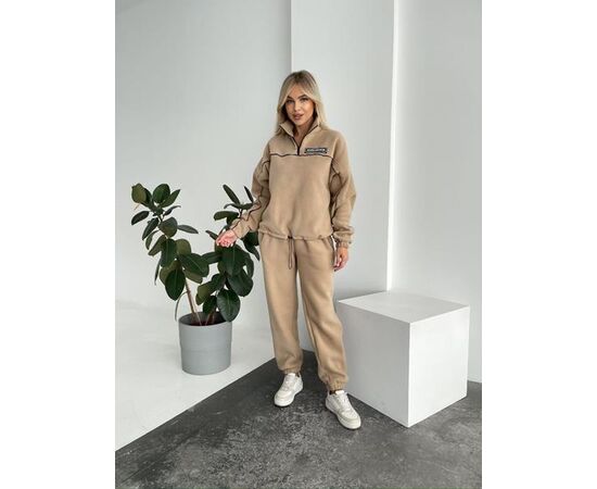 Костюм спортивний жіночий 2386 beige р.42-52 "BONJOUR" недорого оптом від прямого постачальника Костюм спортивний жіночий 2386 beige р.42-52 "BONJOUR" недорого оптом від прямого постачальника