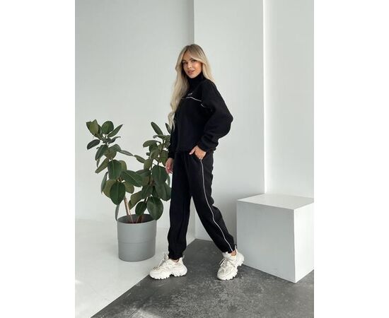 Костюм спортивний жіночий 2386 black р.42-52 "BONJOUR" недорого оптом від прямого постачальника Костюм спортивний жіночий 2386 black р.42-52 "BONJOUR" недорого оптом від прямого постачальника