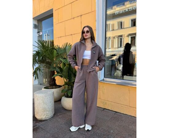 Костюм спортивний жіночий 2489 beige р.42-48 "BONJOUR" недорого оптом від прямого постачальника Костюм спортивний жіночий 2489 beige р.42-48 "BONJOUR" недорого оптом від прямого постачальника