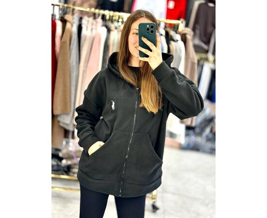 Кофта спортивная женская тёплая 4244 black р.42-48 "BONJOUR" недорого оптом от прямого поставщика Фотография Кофта спортивная женская тёплая 4244 black р.42-48 "BONJOUR" недорого оптом от прямого поставщика