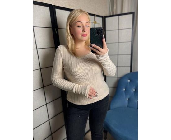 Свитер женский 7044 beige р.42-52 "BONJOUR" недорого оптом от прямого поставщика Фотография Свитер женский 7044 beige р.42-52 "BONJOUR" недорого оптом от прямого поставщика