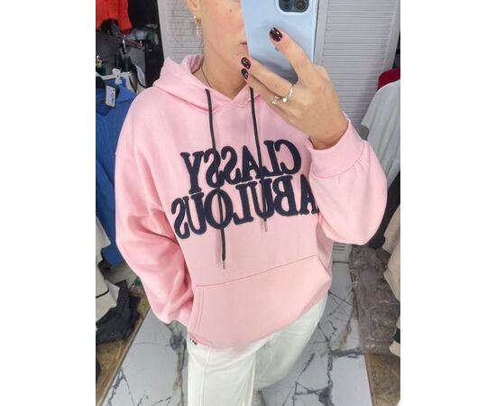 Худі жіноче 5814 pink р.S-L "Karon" недорого оптом від прямого постачальника Худі жіноче 5814 pink р.S-L "Karon" недорого оптом від прямого постачальника