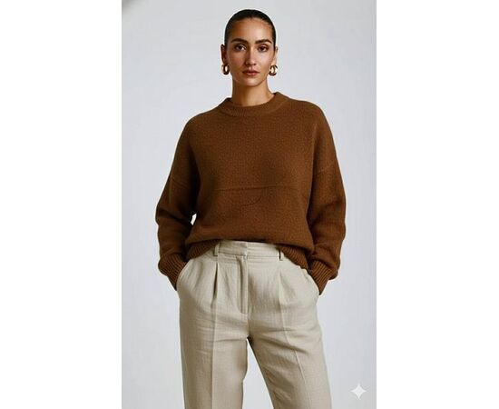 Светр жіночий 401 brown р.one size "Lora" недорого оптом від прямого постачальника Светр жіночий 401 brown р.one size "Lora" недорого оптом від прямого постачальника