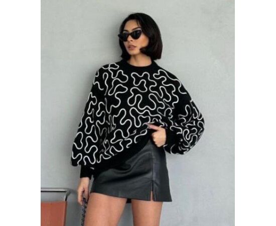 Светр жіночий LR708 black р.one size "Lora" недорого оптом від прямого постачальника Светр жіночий LR708 black р.one size "Lora" недорого оптом від прямого постачальника