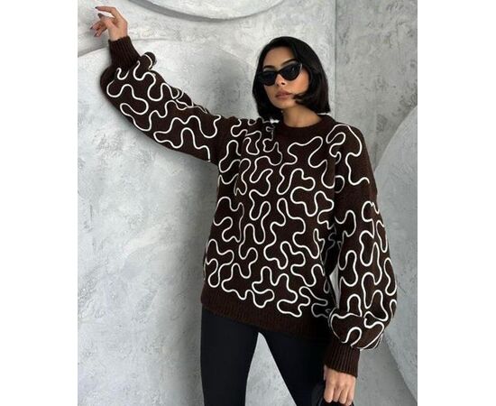 Светр жіночий LR710 brown р.one size "Lora" недорого оптом від прямого постачальника Светр жіночий LR710 brown р.one size "Lora" недорого оптом від прямого постачальника