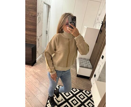 Светр жіночий LR725 beige р.44-46 "Lora" недорого оптом від прямого постачальника Светр жіночий LR725 beige р.44-46 "Lora" недорого оптом від прямого постачальника