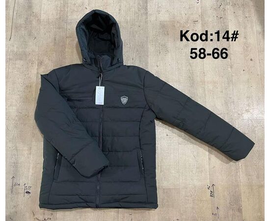 Куртка мужская зимняя A14-1 black р.58-66 "Ayden" недорого оптом от прямого поставщика Фотография Куртка мужская зимняя A14-1 black р.58-66 "Ayden" недорого оптом от прямого поставщика